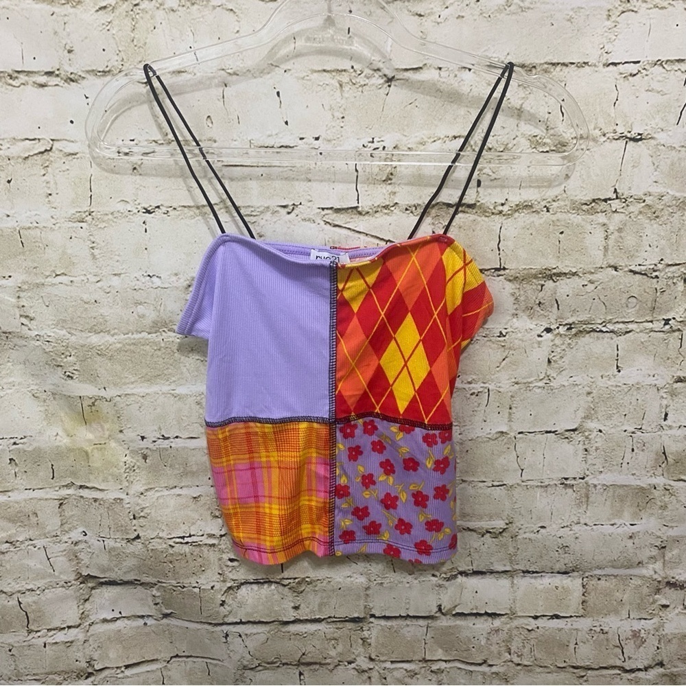 NWT Rue 21 Purple Orange Mix Pattern Tank Top